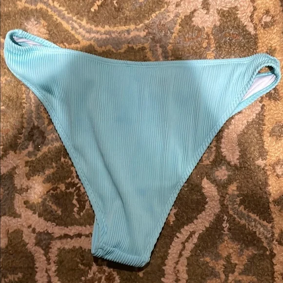 Aqua Ribbed Bikini Set - Picture 5 of 6